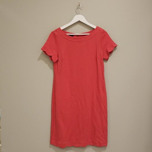 Talbots Coral Scalloped hem Dress - Size S - Picture 1 of 5